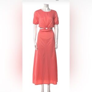 Staud Calypso Midi Crew Neck Dress
